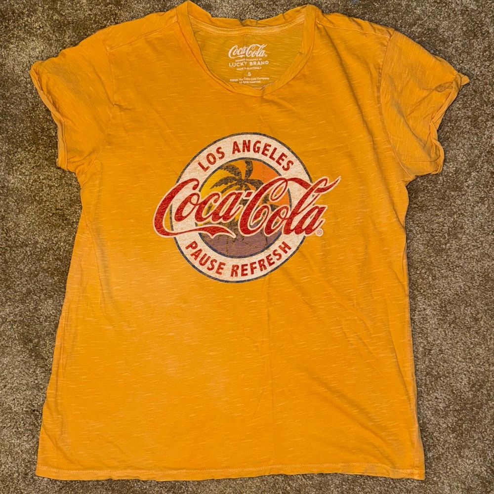 Lucky Brand Yellow Graphic Tee (100% cotton)